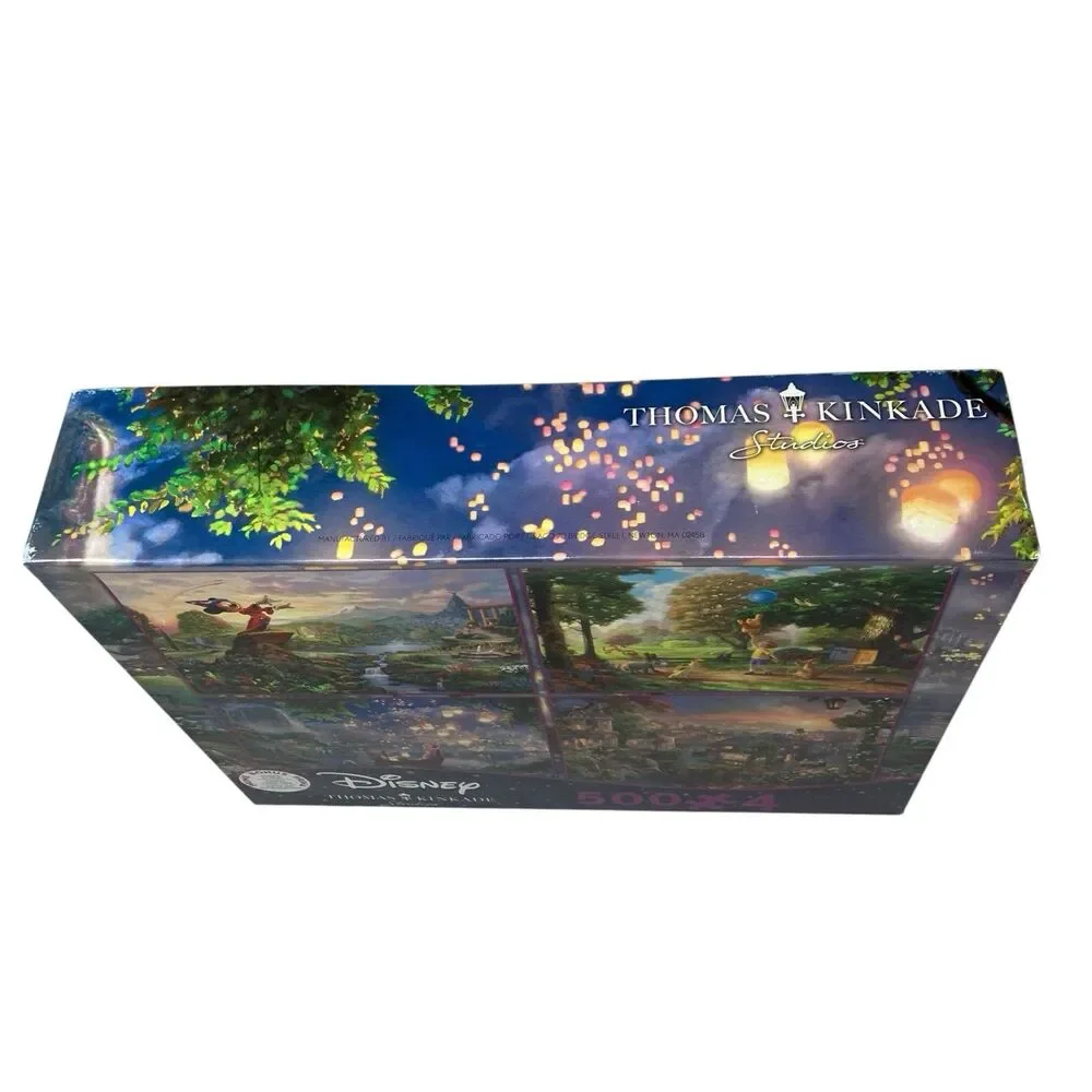 Disney Fantasia Puzzle Set Thomas Kinkade 4 Pack 500 Piece Jigsaw Pooh Ceaco
